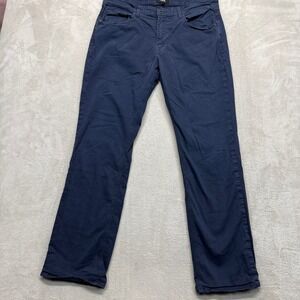 PAIGE Jeans Mens 36x30 Navy Blue Normandie Cadet Slim Straight Dark Wash USA